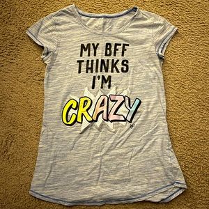 NWOT ‘Crazy’ t-shirt **Justice** 👚
